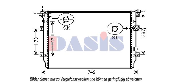 AKS DASIS radiatorius, variklio aušinimas 040014N